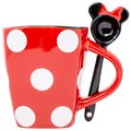 Mickey Mouse 11 oz Disney Minnie Mouse Dress Polka Dots Mug with Spoon 809354